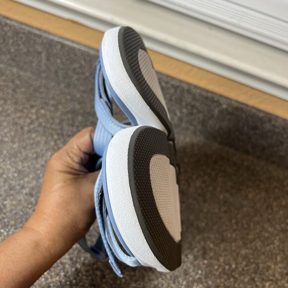 Aetrex Blue Synthetic Sandals Women's 10 Strappy Sling Back Open Toe Ankle Strap - Picture 7 of 11